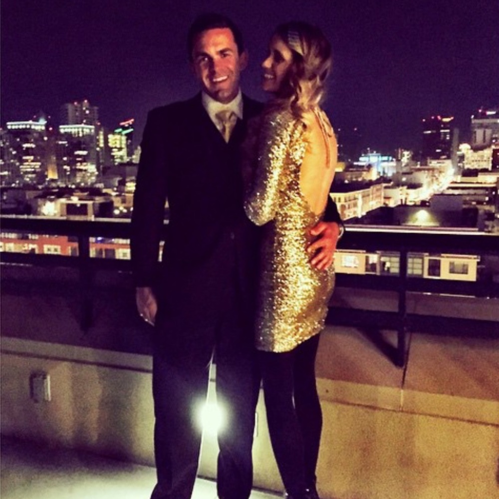 Gold sequin dress